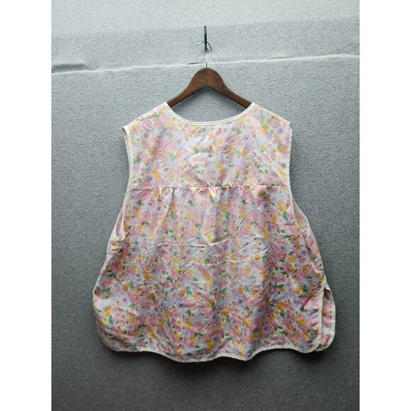 Floral Sleeveless Button-Up Vest With Pockets 3X Moon Dance 100% Polyester Women - Picture 4 of 4